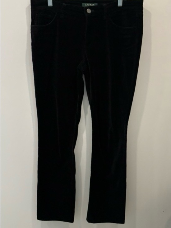 Lauren Ralph Lauren Denim - Lauren Ralph Lauren Black Velvet Pants 5 Pockets Straight Leg